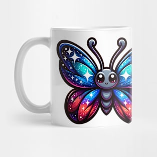 Cute Black Butterfly with Bright Colors Butterfly Lover Mug